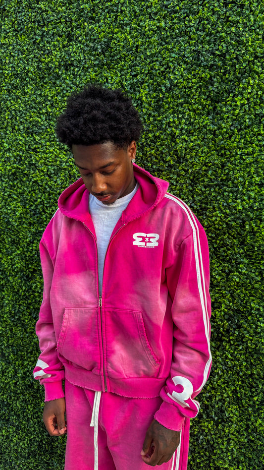 THREEMINDS Pink Zip-Up