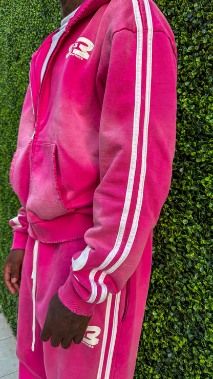 THREEMINDS Pink Zip-Up