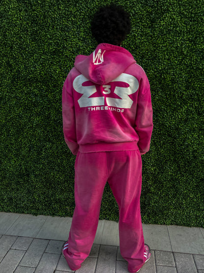 THREEMINDS Pink Zip-Up